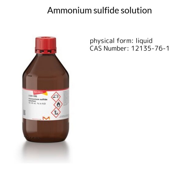 AMMONIUM SULFIDE, 40-48 WT. %