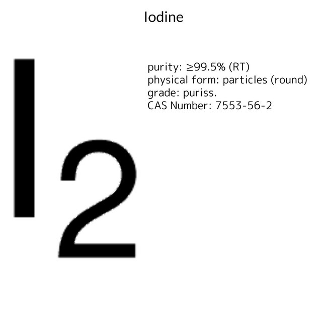 IODINE, ROUND PARTICLES, DIAMETER 1-2.5&