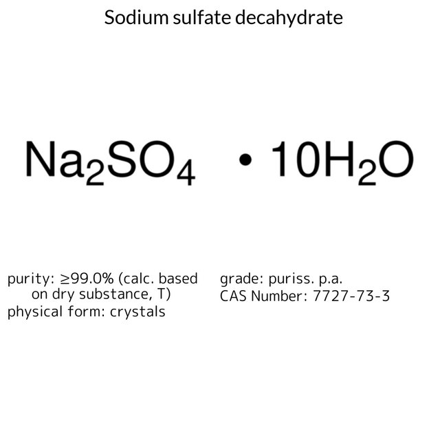 SODIUM SULFATE DECAHYDRATE, CRYSTALLIZED
