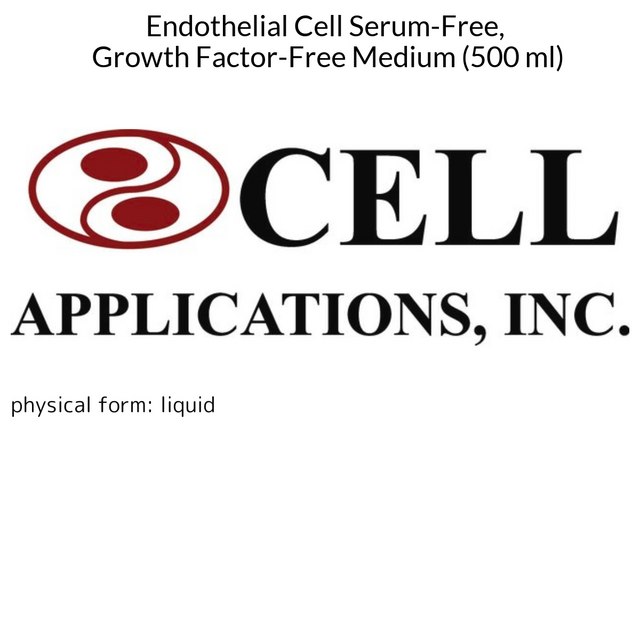 Endothelial Cell Serum-Free, Growth Factor-Free