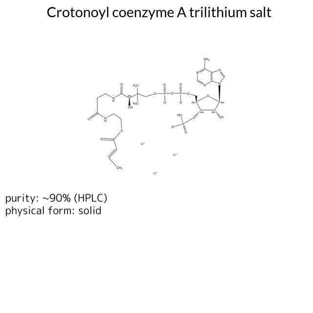 Crotonoyl coenzyme A trilithium salt