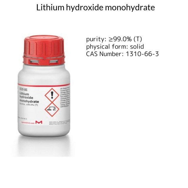 Lithium hydroxide monohydrate